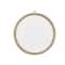 12&#x22; Round White Plaque with Natural Frame by Make Market&#xAE;